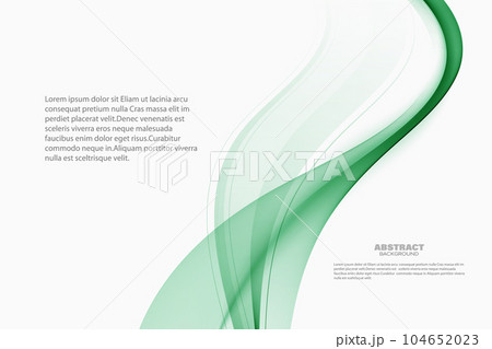 Green transparent wave flow of abstract wave. Green transparent wave flow of abstract wave. 104652023