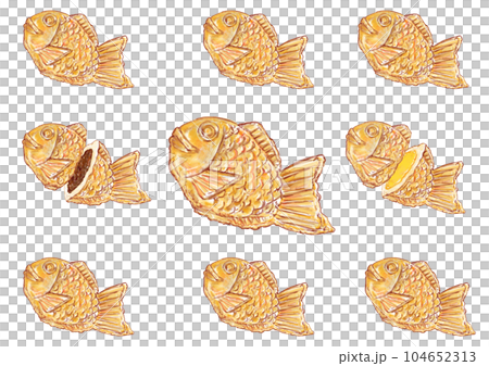 各種鯛魚燒 各種鯛魚燒 104652313