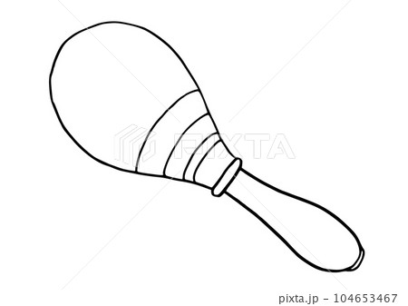 線画　シンプルイラスト　マラカス 104653467