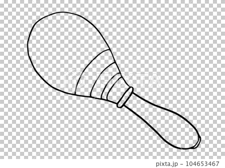 線画　シンプルイラスト　マラカス 104653467