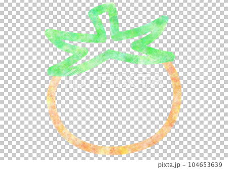 黃色水彩番茄形框架 黃色水彩番茄形框架 104653639