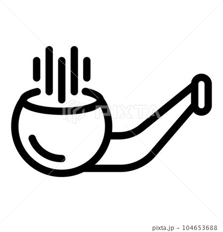 Equipment smoking pipe icon. Outline equipment smoking pipe vector icon for web design isolated on white background Equipment smoking pipe icon. Outline equipment smoking pipe vector icon for web design isolated on white background 104653688