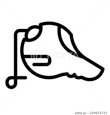 Care retractable dog leash icon. Outline care retractable dog leash vector icon for web design isolated on white background 104653733