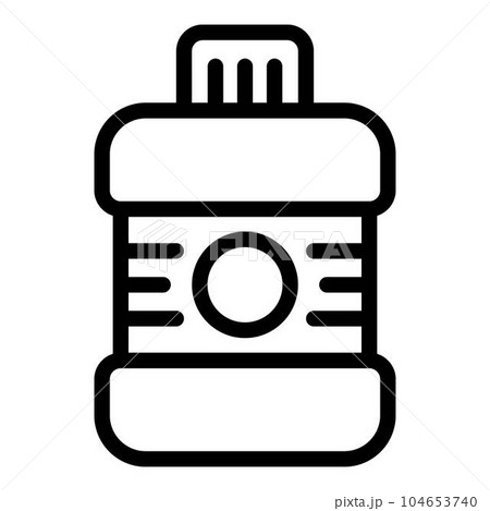 Water mouthwash icon. Outline water mouthwash vector icon for web design isolated on white background 104653740