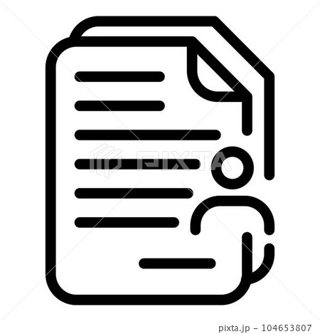 Subscription cv icon. Outline subscription cv vector icon for web design isolated on white background Subscription cv icon. Outline subscription cv vector icon for web design isolated on white background 104653807