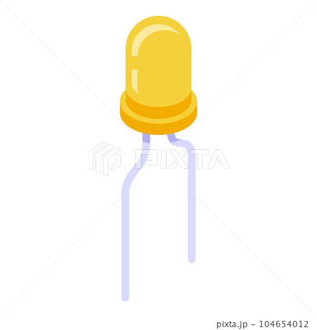 Diode capacitor icon. Isometric of diode capacitor vector icon for web design isolated on white background Diode capacitor icon. Isometric of diode capacitor vector icon for web design isolated on white background 104654012