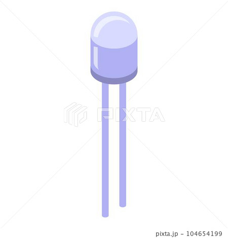 Diode bright icon. Isometric of diode bright vector icon for web design isolated on white background 104654199