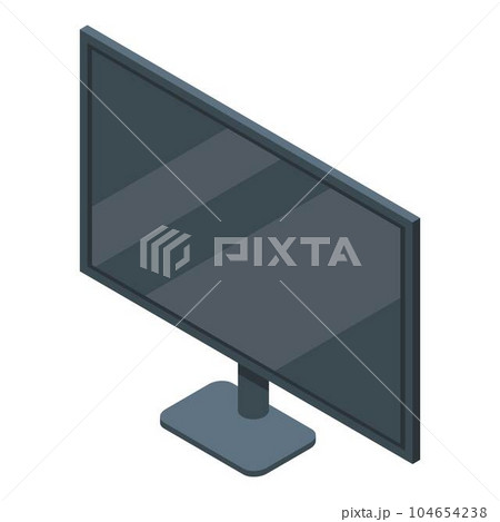 Multimedia screen monitor icon. Isometric of multimedia screen monitor vector icon for web design isolated on white background 104654238