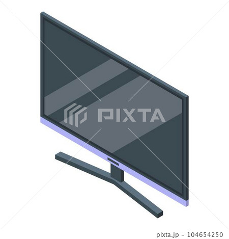 Multimedia monitor icon. Isometric of multimedia monitor vector icon for web design isolated on white background 104654250