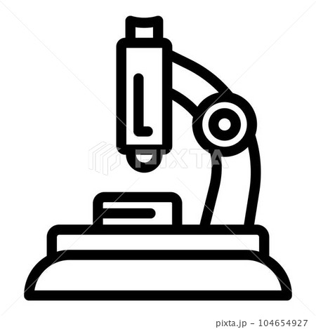 Microscope probiotics icon. Outline microscope probiotics vector icon for web design isolated on white background 104654927