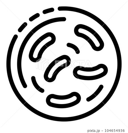 Cell microorganism icon. Outline cell microorganism vector icon for web design isolated on white background 104654936