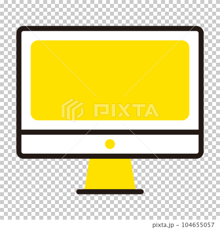 PC/台式機/簡單文具矢量圖標 104655057