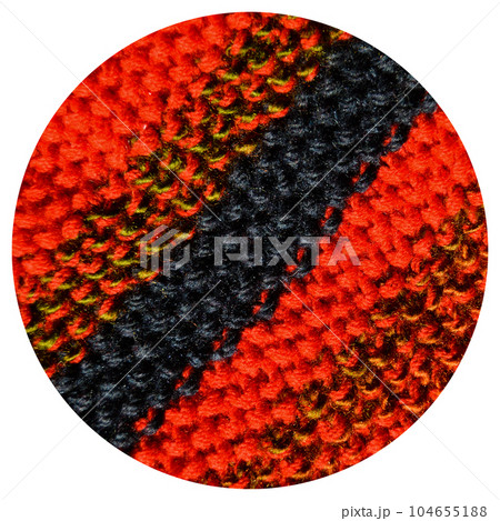 Handmade knitted fabric red and navy blue wool background texture Handmade knitted fabric red and navy blue wool background texture 104655188