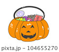 ジャックオランタンに入ったお菓子 104655270