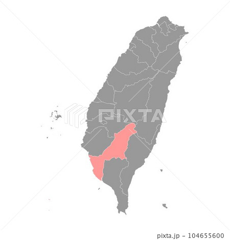 Kaohsiung map, special municipality of the Republic of China, Taiwan. Vector illustration. Kaohsiung map, special municipality of the Republic of China, Taiwan. Vector illustration. 104655600