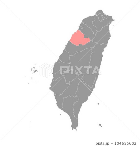 Miaoli county map, county of the Republic of China, Taiwan. Vector illustration. Miaoli county map, county of the Republic of China, Taiwan. Vector illustration. 104655602
