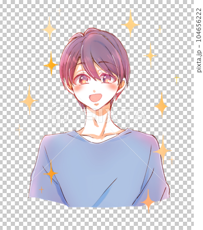 Smiling man, black hair, smiling, sparkling Smiling man, black hair, smiling, sparkling 104656222