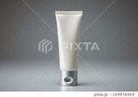 Mock-up tube of white cream insulated 104656989