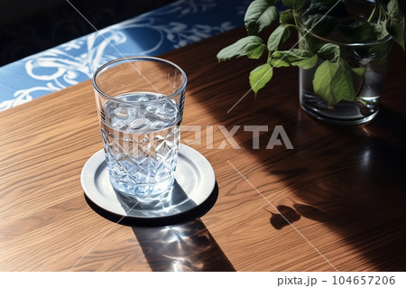 Transparent glass with water 104657206