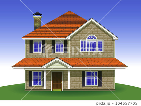 illustration of simple house isolated on white background 104657705