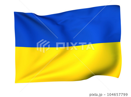 風に揺れるウクライナの国旗 104657799