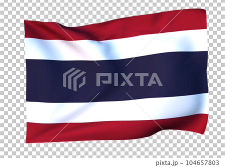 Thailand flag waving in the wind 104657803