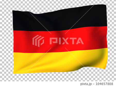 german flag waving in the wind 104657808