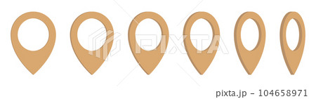 Map location pin icon set vector illustration 104658971