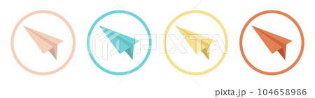 Paper plane icon collection vector illustration isolated on white Paper plane icon collection vector illustration isolated on white 104658986