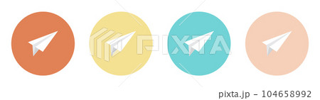 Paper plane icon collection vector illustration isolated on white 104658992