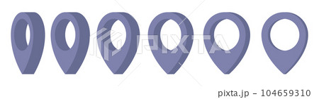 Map location pin icon set vector illustration Map location pin icon set vector illustration 104659310