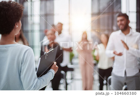 Motivated, ambitious and confident young business woman 104660380