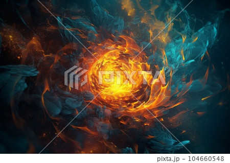 Swirl fire flames energy. Gasoline bonfire. Generate Ai Swirl fire flames energy. Gasoline bonfire. Generate Ai 104660548
