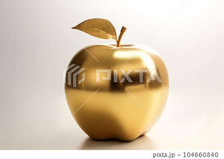 Golden bright apple. Food luxury. Generate Ai Golden bright apple. Food luxury. Generate Ai 104660840