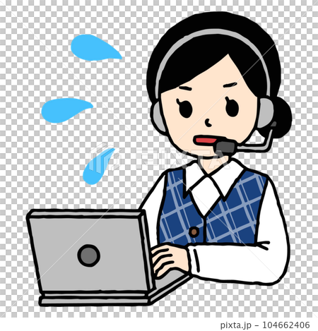 呼叫中心女士不耐煩 呼叫中心女士不耐煩 104662406