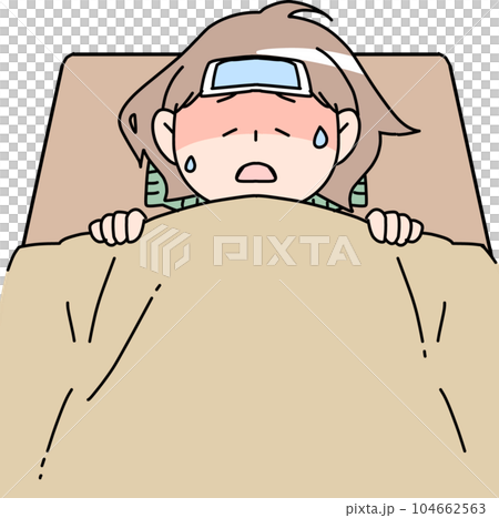 一個女人因發燒而入睡 一個女人因發燒而入睡 104662563