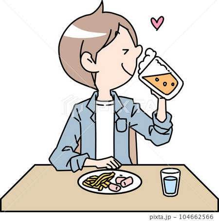 一人飲みをする男性 一人飲みをする男性 104662566