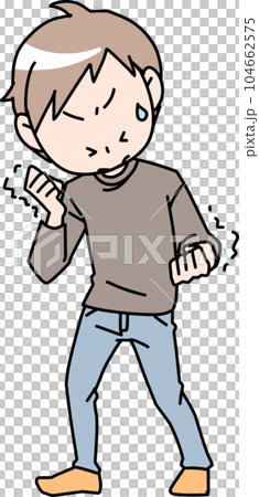 我慢する男性 104662575
