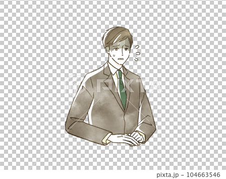 A man in a suit in shock A man in a suit in shock 104663546