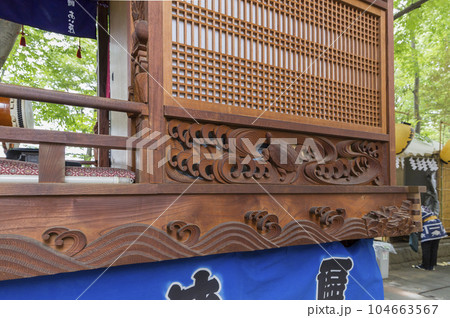 山車祭り　夏祭り　ハヤシ　山車  だしまつり　木製 104663567