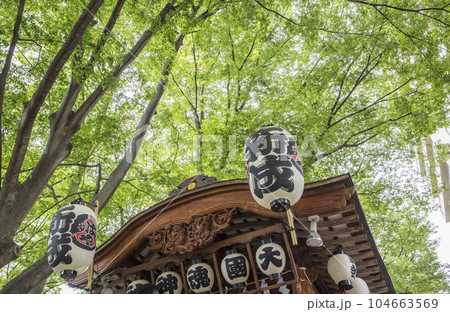 山車祭り　夏祭り　ハヤシ　山車  だしまつり　木製 104663569