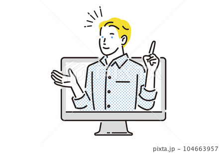 人物 オンライン英会話と外国人男性講師 104663957