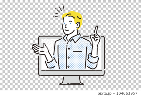 People Online English conversation and foreign male instructors 104663957