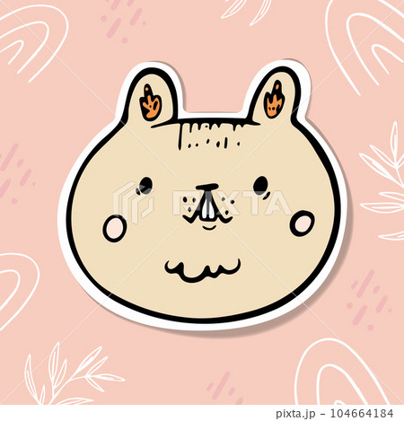 Cute hamster kawaii chibi drawing style Royalty Free Vector