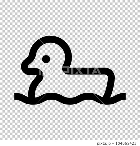 鴨玩具矢量圖標 104665423