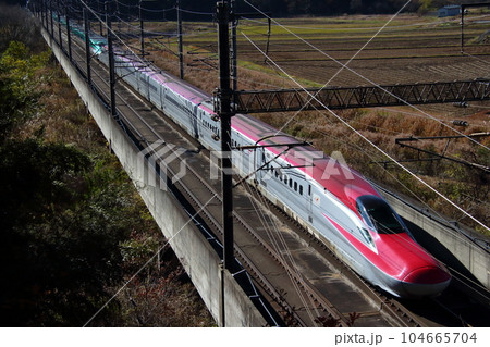 東北新幹線を行く秋田新幹線E6系(E5系併結) 東北新幹線を行く秋田新幹線E6系(E5系併結) 104665704