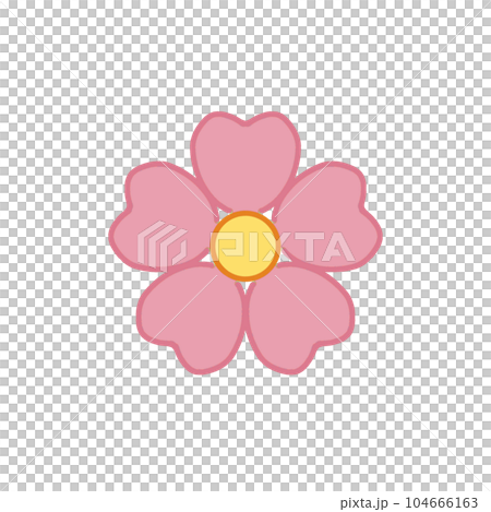 pink flower isolated on white background 104666163