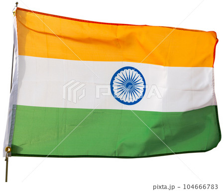 Flag of India on white background Flag of India on white background 104666783