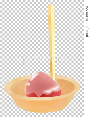 水彩畫的杏糖插圖 水彩畫的杏糖插圖 104667281