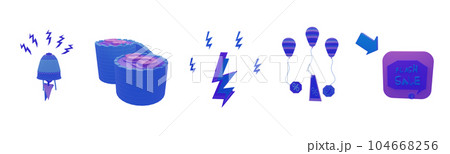 3D icon rendered sale collection isolated on the transparent background 3D icon rendered sale collection isolated on the transparent background 104668256